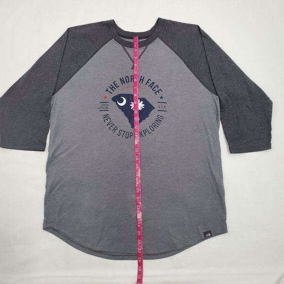 The North Face Classic Fit Never Stop Exploring 3/4 Sleeve Baseball Tee Size L/G - Picture 9 of 11